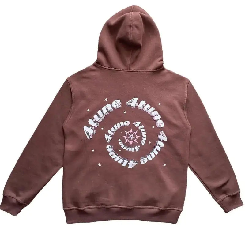 Hoodie met diverse prints, retro ritssluiting en lange mouw